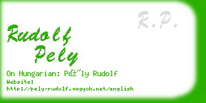 rudolf pely business card